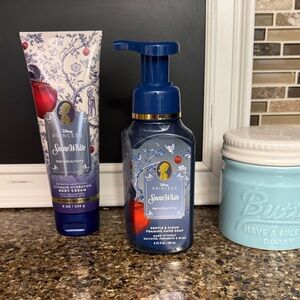 Bath & Body Works Disney Princess Snow White foaming hand soap, and body cream